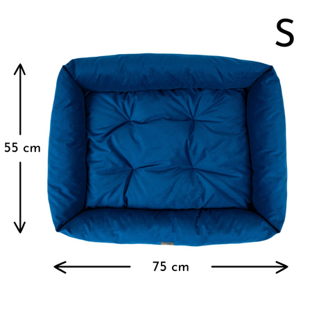 Couch Bett Velvet navy blau 75x55cm