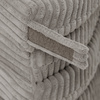 MISIOOO Blumenmatte, 115x115x5cm, beige, hochwertiger Kord, flauschige Blume