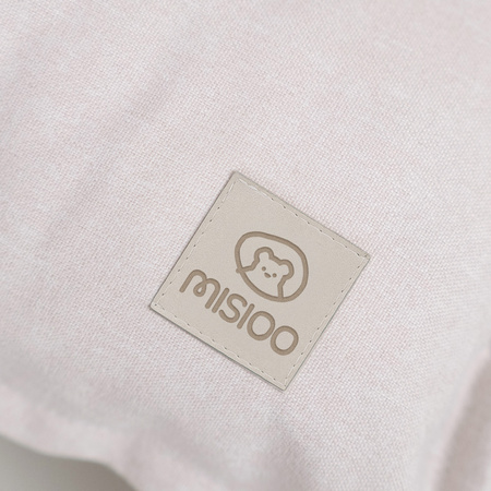 MISIOO Kleine Wippe 4-in-1 Wippe + Kletterwand/Rutsche + Kissen Hellbeige, weiß Holzspiel