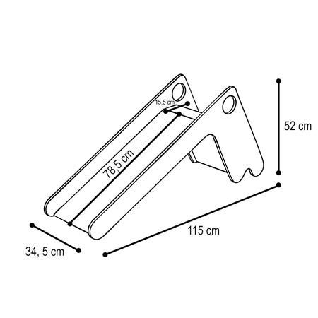 MISIOO Drewniana zjeżdzalnia dla dzieci, biała, Wooden Play