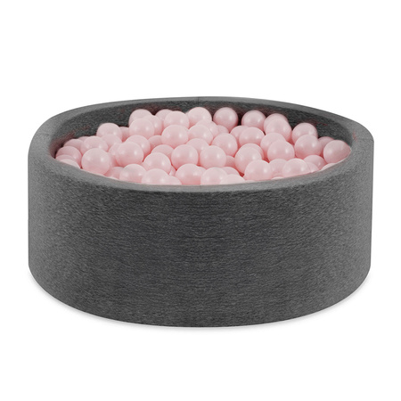 MISIOO Dry pool, 115x50 cm, rund, graphit, Baumwolle, smart