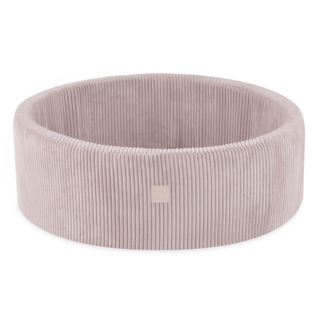 MISIOO Dry pool, 90x30 cm, round, light pink, premium corduroy