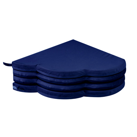 MISIOOO Matte, 160x160x5 cm, Blume, navy blau, Samt
