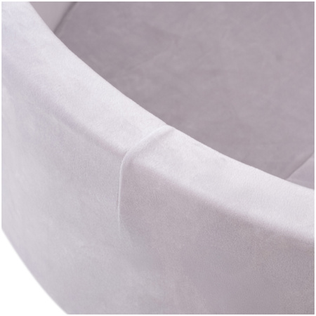 MISIOO Kinder-Trockenbecken, 90x30 cm, Hellgrau, Samt