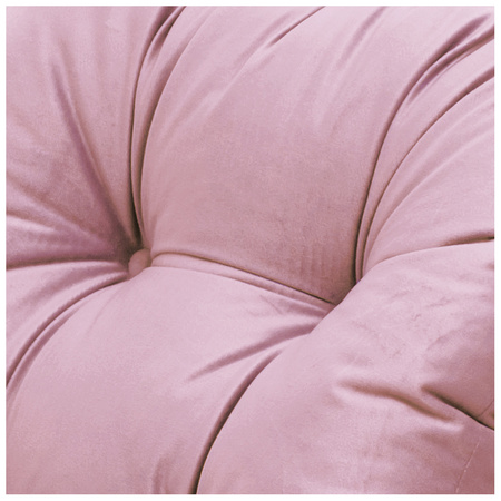 MISIOO Small Rocker 4-in-1 Wippe + Kletterwand/Rutsche + Kissen (rosa Samt), weiß Holzspielzeug