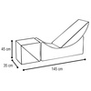 Kinder Chaiselongue Faltbar Schaumstoff Spielplatz Grau Cord 145x35x45 cm