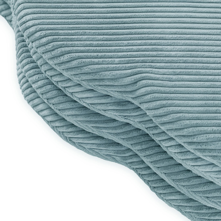MISIOO tapis de fleurs, 115x115x5cm, bleu, velours côtelé de qualité supérieure, fleurs duveteuses
