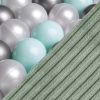 ZGrüner Cord, Bälle: perlfarben, perlfarben-mint, silberfarben