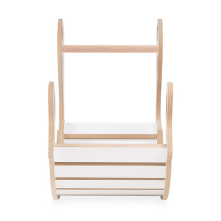 MISIOO Babywippe mit Sitzbank, weiß, Wooden Play
