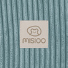 MISIOO Bällebad, blau, rund, Premium-Cord, 90x30, 200 Bälle: pearl, pearl mint, silber