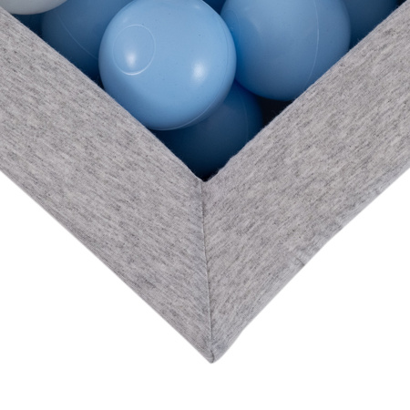 MISIOO Dry pool, 130x130x50 cm, quadratisch, hellgrau, Baumwolle, smart
