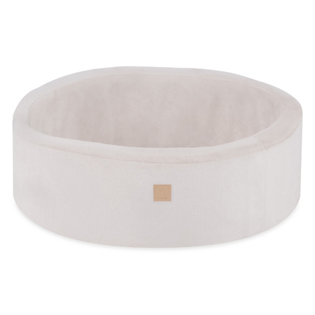 MISIOO Suchy basen, 90x30 cm, okrągły, kremowy, polar