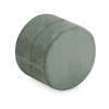 MISIOO Pouf rond 40x30 cm, vert, velours côtelé de qualité supérieure