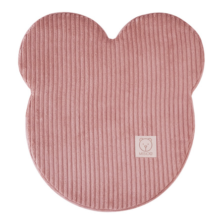 MISIOO Teddybär-Pouffe, 46x25 cm, rosa, hochwertiger Kordsamt