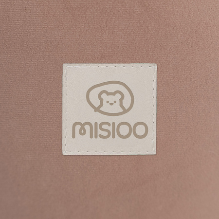 MISIOO Bällebad, beige, rund, Samt, 90x30, 200 Bälle: perlmutt, gold, transparent