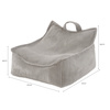 MISIOO Puffy Square Armchair, 77x67x50, beige, premium corduroy