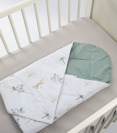 LAMA LOVE Rożek niemowlęcy, 80x80, Ważki