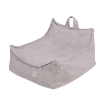 MISIOO Puffy Square Sessel, 77x67x50cm, grau, Lammfell