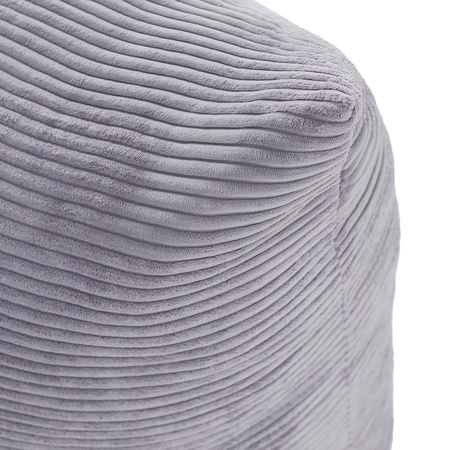 MISIOO, Pufa worek, 120x80 cm, szary, sztruks premium