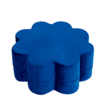 MISIOO Hocker, 54x25 cm, Blume, navy blau