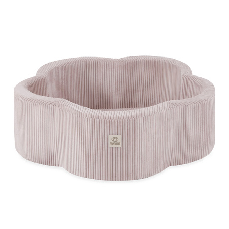 MISIOO Suchy basen kwiatek, 95x30, jasny róż, sztruks premium, Floral Fun Zone