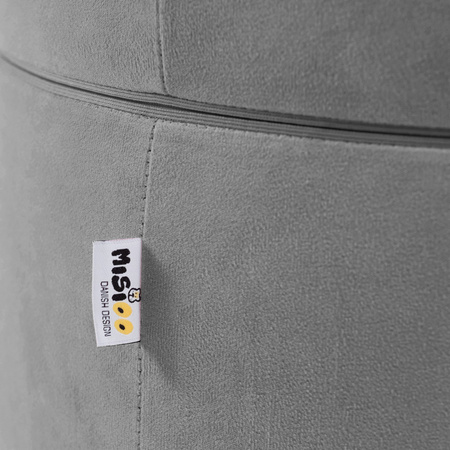 MISIOO Pufa, 40x30 cm, okrągła, szary