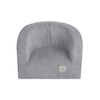 MISIOO Fotelik, szary sztruks premium