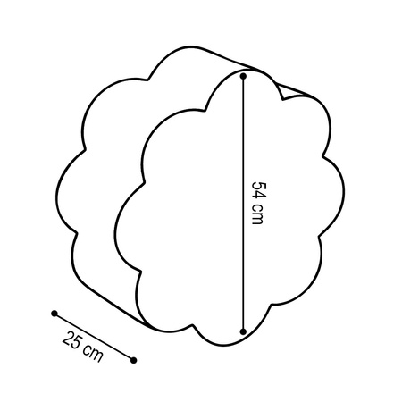 MISIOO Blumen Sitzsack, 54x25 cm, hellrosa, Premium-Cord