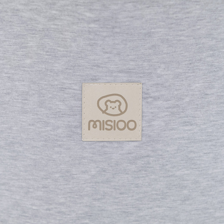 Misioo Schwimmbad mit Bällen, hellgrau, rund, smart, Baumwolle, 90x30, 200 Bälle: mint, silber, weiß