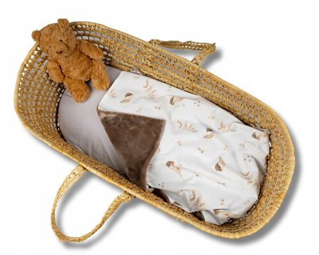 LAMA LOVE Kocyk dla niemowląt, 65x100, Wróbelki