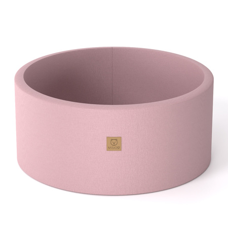 MISIOO Piscine sèche, 90x40 cm, ronde, rose, coton, smart