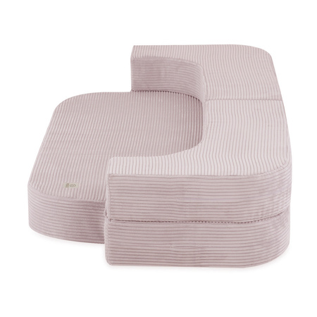 MISIOO Sofa Bed Foldie, jasny róż, sztruks premium