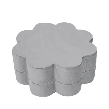 MISIOO Hocker, 54x25 cm, Blume, grau