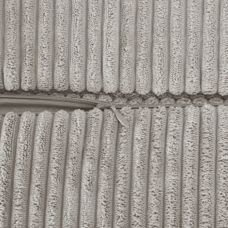 MISIOO Materac duży z zagłówkiem Foldie, beżowy sztruks premium