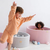 MISIOO Piscine sèche, 90x40 cm, ronde, rose, coton, smart