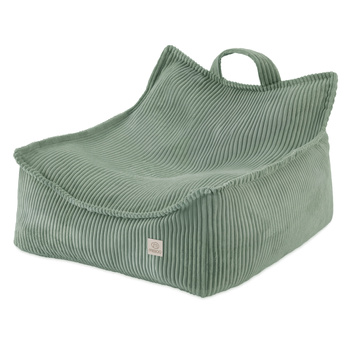 MISIOO Puffy Square Fotel, 77x67x50, zielony, sztruks premium