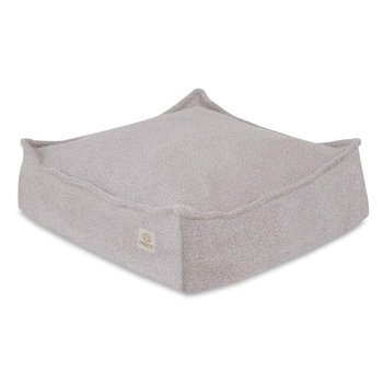 MISIOO Sitzsack, 60x60 cm, Bodenkissen, graues Lammfell