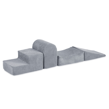 MISIOO Plac zabaw 4 elementy, szary, sztruks premium