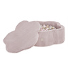 MISIOO Dry flower pool with mat , 95x30, light pink, premium corduroy, Floral Fun Zone, 200balls: pearl, light pink pearl, gold