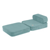 MISIOO Kinderklappsessel, 150x60x25 cm, Premium Cord blau