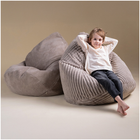 MISIOO Kindersackstuhl Sako, beige, Puffy Lamell, Größe S (85x80x75)