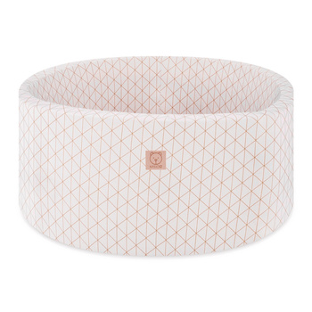 MISIOO Dry pool, 90x40 cm, round, geometric beige, cotton, smart