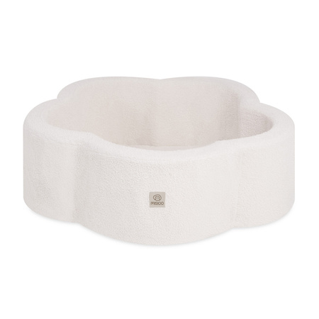 MISIOO Suchy basen kwiatek, 95x30 cm, kremowy baranek (+ 200 piłek złote, perłowe, jasnoróżowe perłowe), Floral Fun Zone