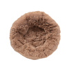 Plush round bed - cushion FLUFFY Dark beige, 55x55 cm
