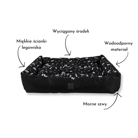 Lair Couch Waterproof Schwarz mit Muster 75x55cm