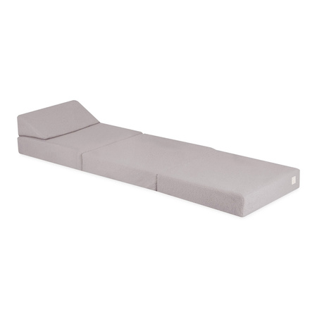 MISIOO Grand matelas avec dossier Foldie, gris tissu mouton