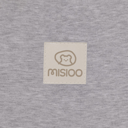 MISIOO Bällebad, 90x30 cm, rund, hellgrau, Baumwolle, smart