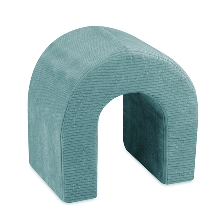 MISIOO Plac zabaw Zamek z basenem+150 piłek (perłowe, srebrne), niebieski sztruks premium