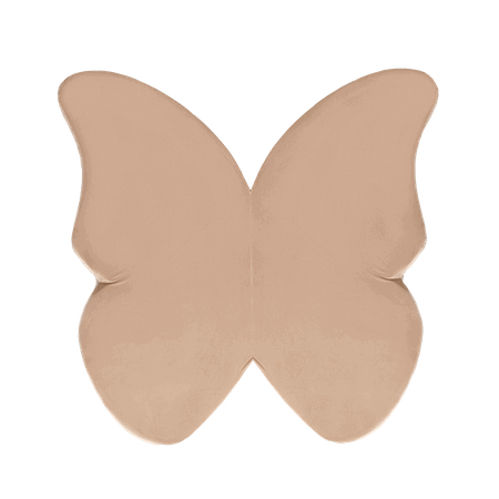 MISIOOO Matte, 138x138x5cm, Schmetterling, gold (beige), Samt