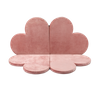 MISIOOO Mata,160x160x5 cm, serce, różowa, velvet